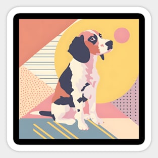 70s Brittany Vibes: Pastel Pup Parade Sticker